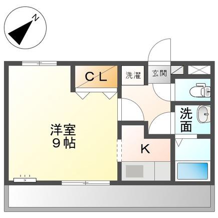 シャトーグレイス(1K/2階)の間取り写真