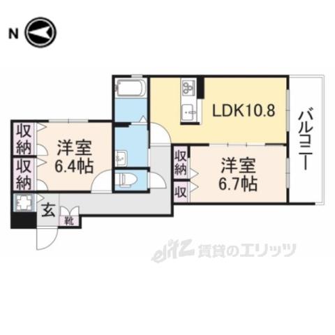 CROSSROADS(2LDK/3階)の間取り写真