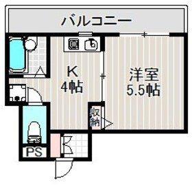 マ・メゾン(1K/3階)の間取り写真
