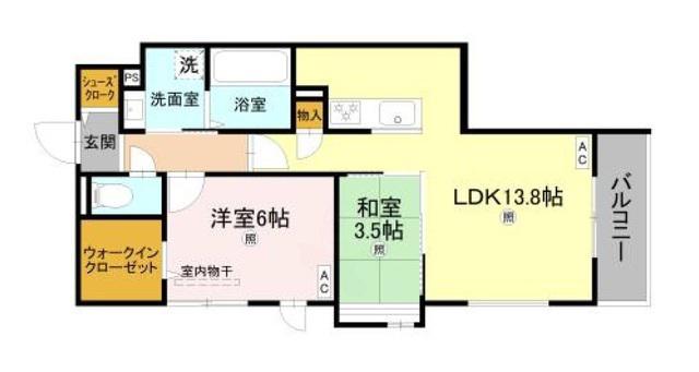 D-ROOM SUMIE イースト(2LDK/2階)の間取り写真