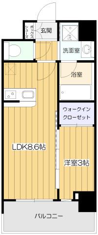 セレニテ新大阪グランデ シュッド(1LDK/7階)の間取り写真