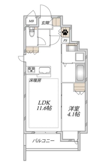 LEA MAISON(1LDK/2階)の間取り写真