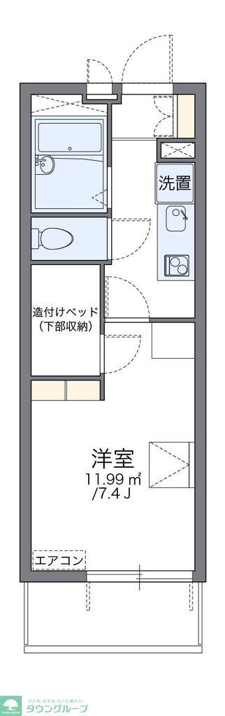 レオパレスキルシェンII(1K/1階)の間取り写真