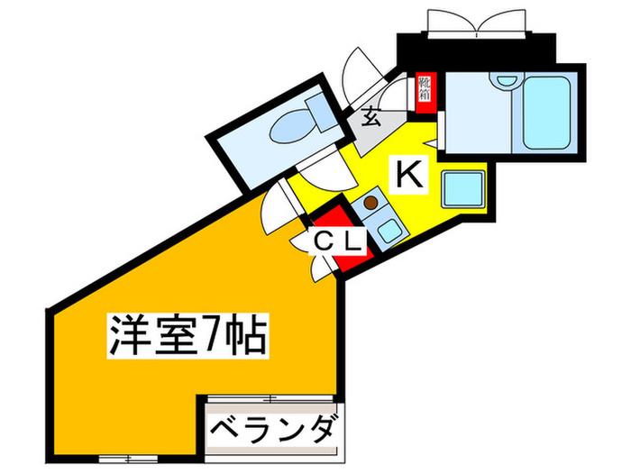CHERRY COURT(1K/3階)の間取り写真