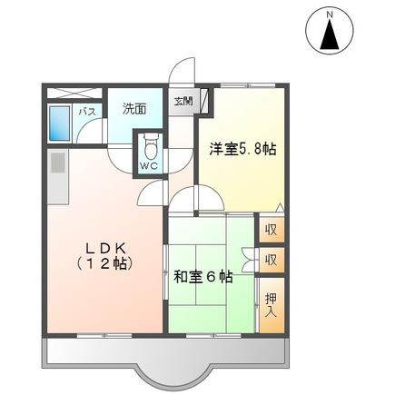 コンフォース(2LDK/1階)の間取り写真