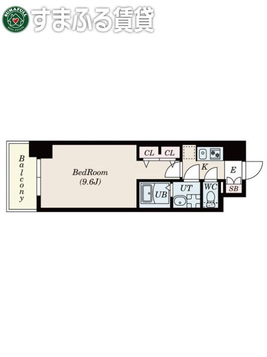SーRESIDENCE岡崎公園AUREATE(1K/4階)の間取り写真