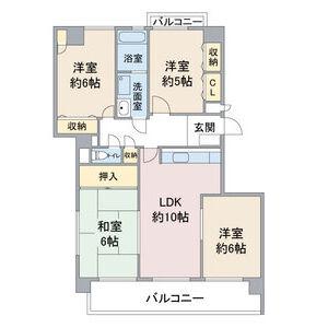 ランドマーク一社(4LDK/3階)の間取り写真