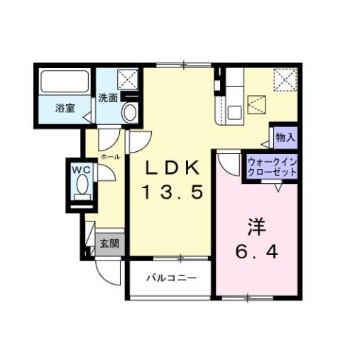 サンライトテラスK・S(1LDK/1階)の間取り写真