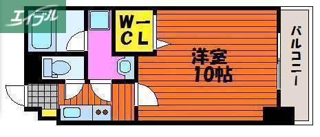 FRIEND COURT 岡山医大東(1K/9階)の間取り写真