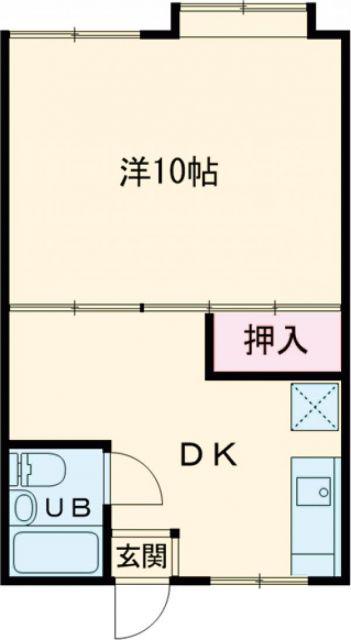 丸の内ビル(1DK/3階)の間取り写真
