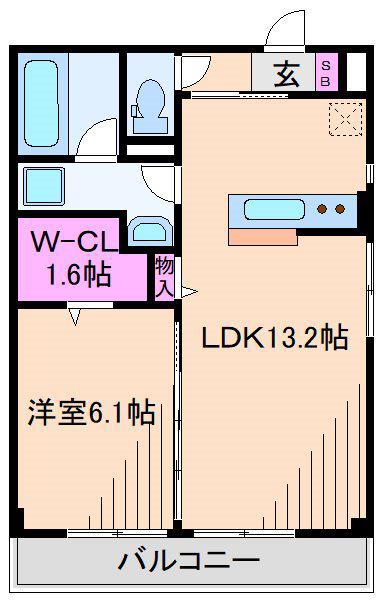 グランシャリオ(1LDK/2階)の間取り写真
