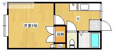 萌木野ボペップハウス(1K/2階)の間取り写真