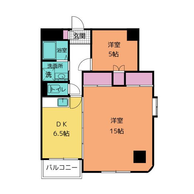 和光ビル(2DK/7階)の間取り写真