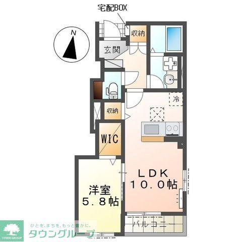 吉川市吉川美南アパート工事(1LDK/1階)の間取り写真