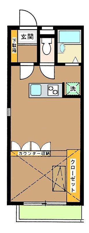 DEAR COURT(1LDK/1階)の間取り写真