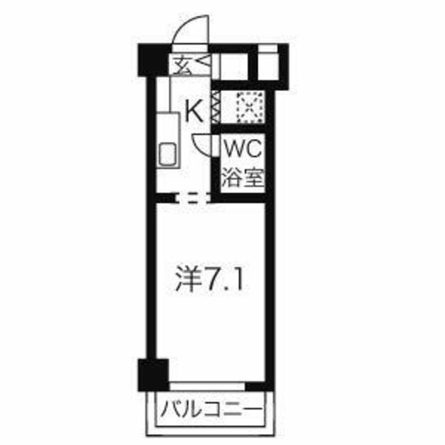 コスモフォーラム三鷹(1K/4階)の間取り写真