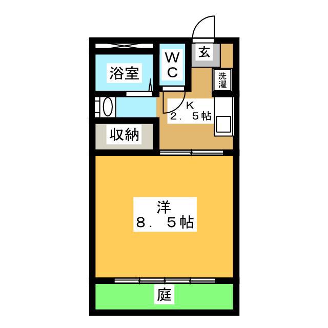 ハイツセレベス(1K/1階)の間取り写真