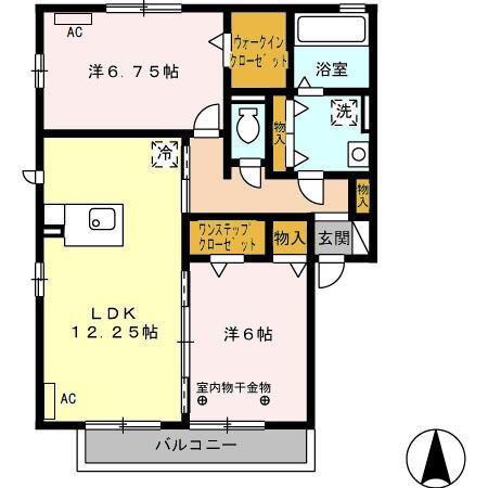 GEORGIAN HOUSE(2LDK/2階)の間取り写真