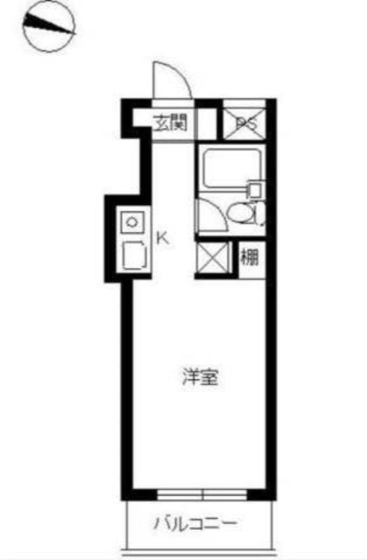 スカイコート蒲田(ワンルーム/3階)の間取り写真