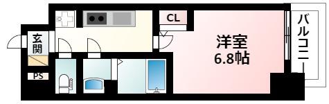 CASA REGULUS 新大阪北(1K/12階)の間取り写真