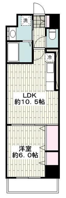 ブルーレジデンス・ケイ(1LDK/3階)の間取り写真