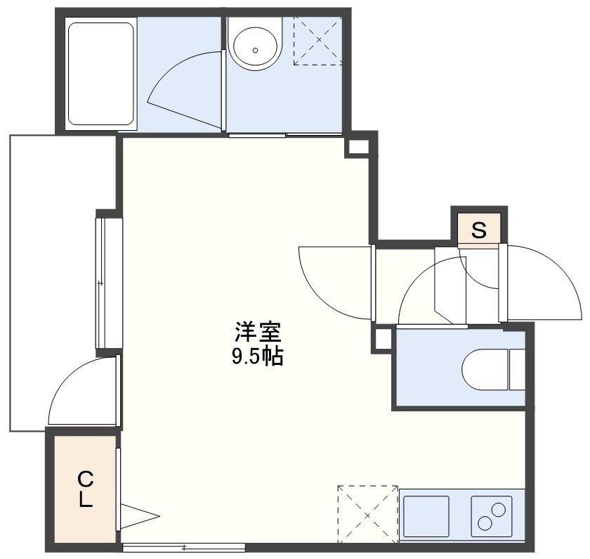 BLOOM.K(ワンルーム/4階)の間取り写真