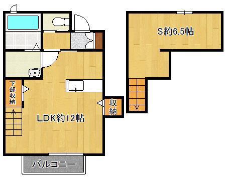 ロフトスタイル(1LDK/1階)の間取り写真