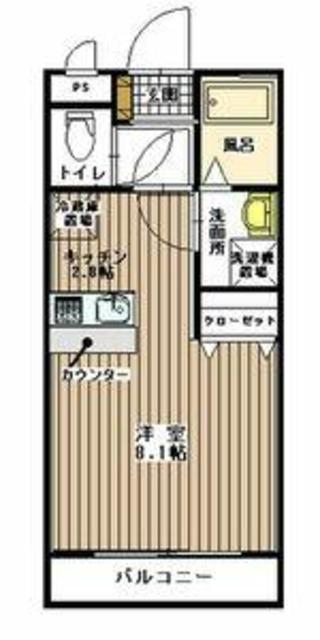 グレイスヴィラ(ワンルーム/1階)の間取り写真