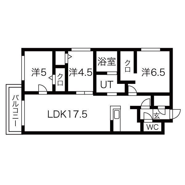 ATTRAENTE(3LDK/2階)の間取り写真