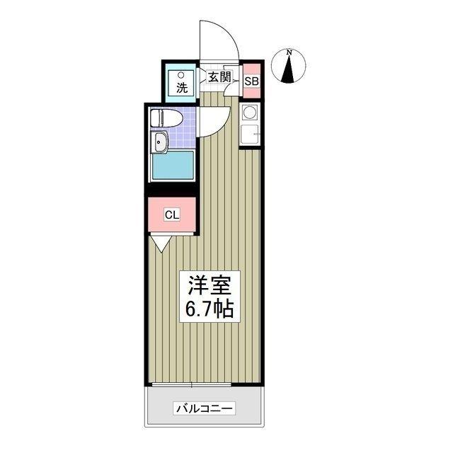 ジョイフル大和南(ワンルーム/3階)の間取り写真