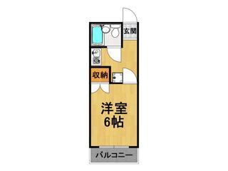 パレーシャル武庫之荘(1K/2階)の間取り写真