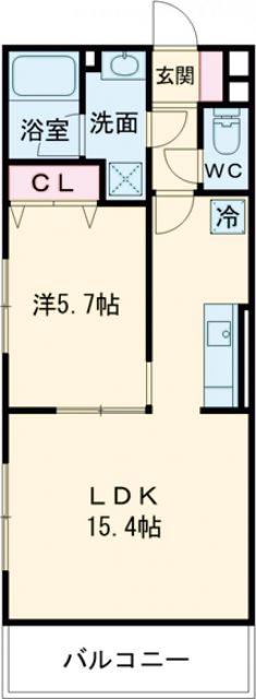フォルモンテ(1LDK/1階)の間取り写真