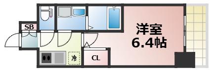 IWR大阪CREST TAPP(1K/5階)の間取り写真