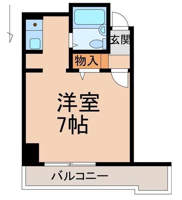 シティハイツスミ(ワンルーム/3階)の間取り写真