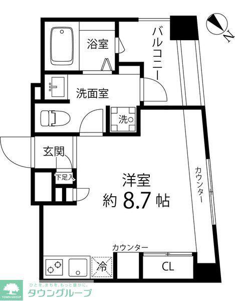 レニール本駒込(ワンルーム/6階)の間取り写真