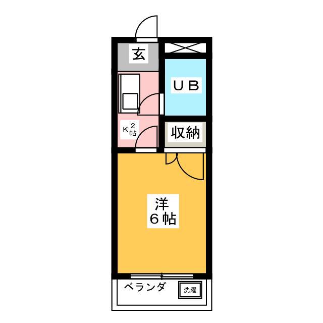 サーパス11(1K/2階)の間取り写真