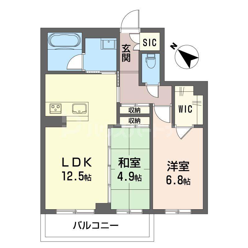 NレジデンスI 00205(2LDK/2階)の間取り写真