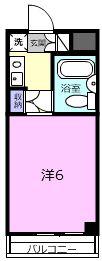 ノアーズアーク(ワンルーム/6階)の間取り写真