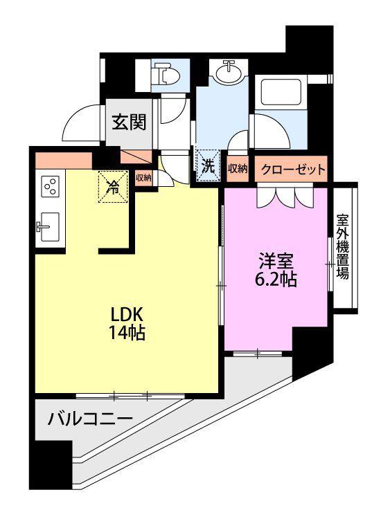 グランスイート大塚(1LDK/2階)の間取り写真
