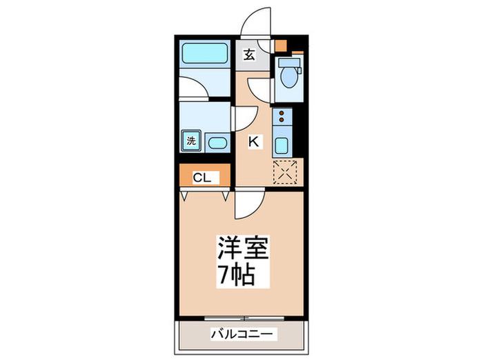 リベルタ新宿(1K/1階)の間取り写真