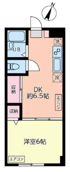 アーク桜ヶ丘(1DK/1階)の間取り写真