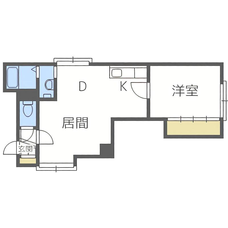 メゾンヨコオ(1LDK/2階)の間取り写真