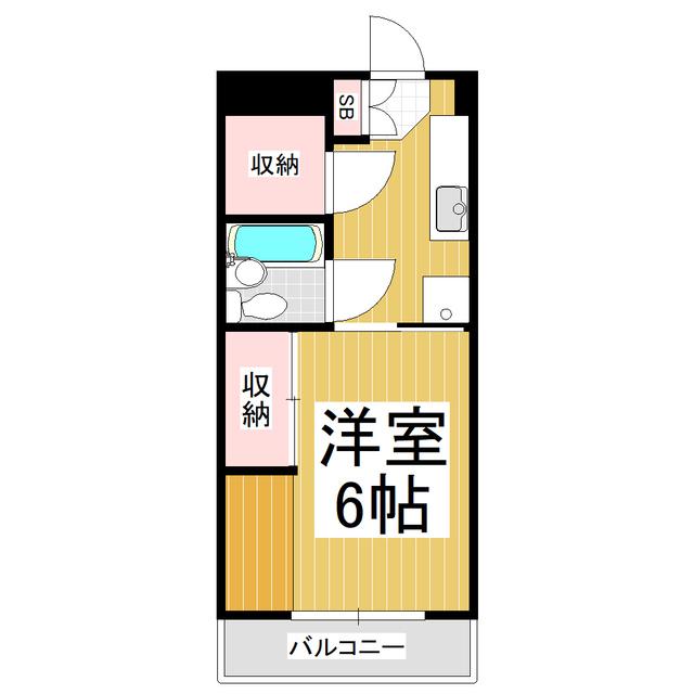 ハイツ.柏木(1K/3階)の間取り写真