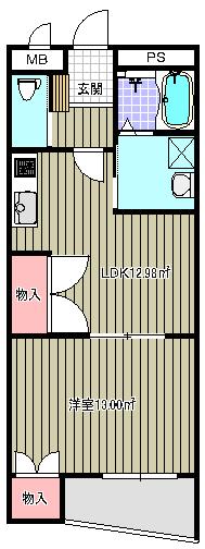 クオリティー1(1LDK/1階)の間取り写真