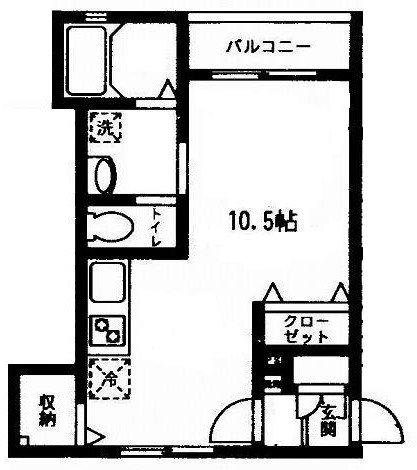 GROVE(ワンルーム/2階)の間取り写真
