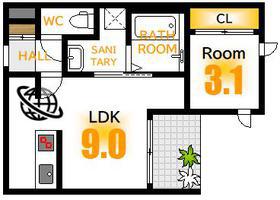 REGALEST VILLA 西川口(1LDK/2階)の間取り写真