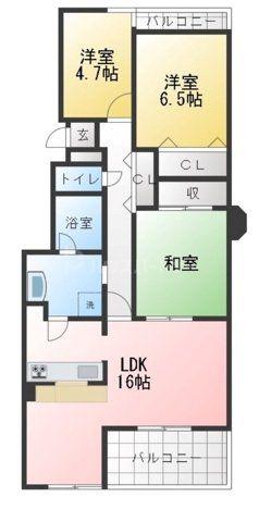 リアライズ柏I(3LDK/1階)の間取り写真