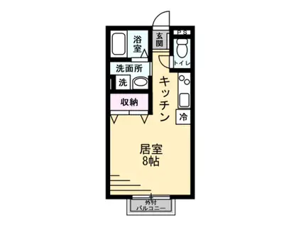 文殊荘(ワンルーム/1階)の間取り写真