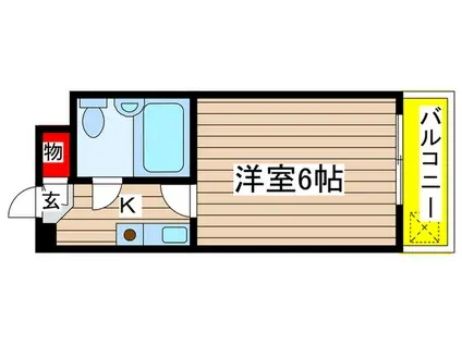 レジデンスM1(1K/4階)の間取り写真