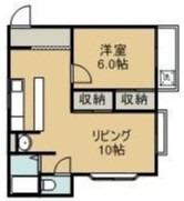 グリーンテラス(1LDK/2階)の間取り写真